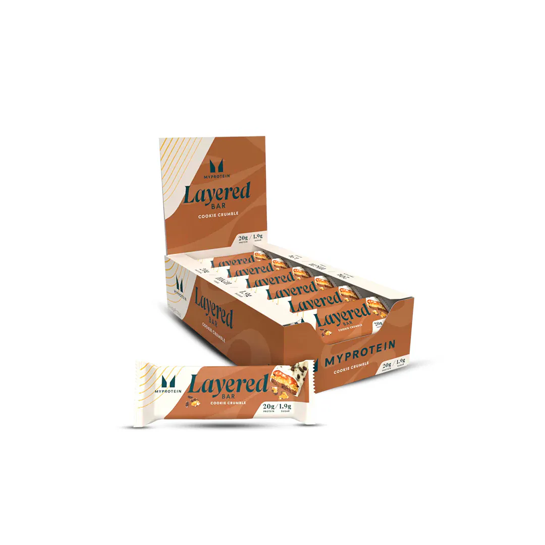 Caja de barras de proteína Layered Cookie Crumbie 60gr