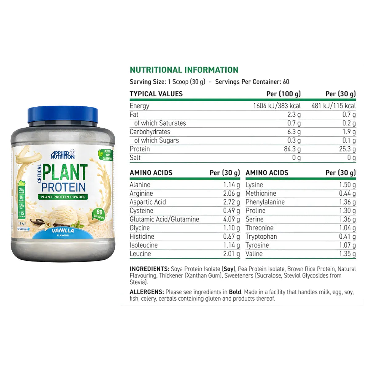Proteína Vegana Critical Plant Protein Vainilla
