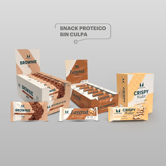 Pack Snacks: Protein Brownie (Caja x12) + Protein Wafer (Caja x10) + Layered Protein Bar Cookie (Caja x12)