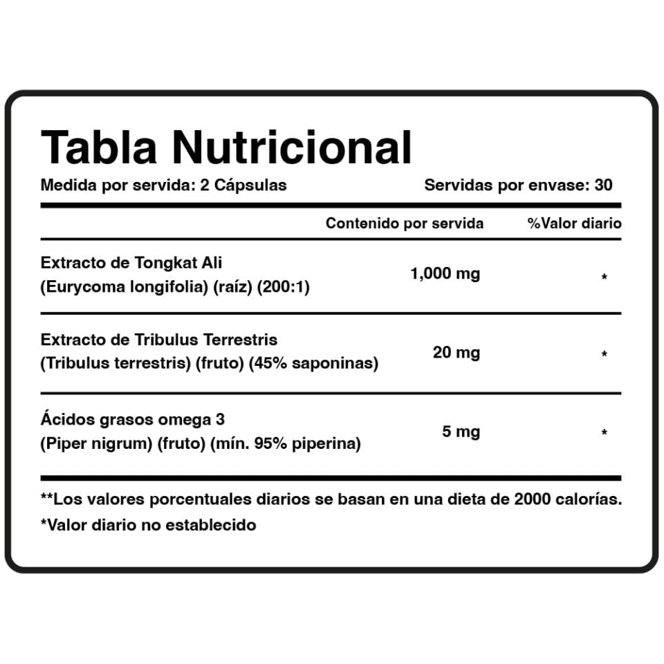 Tongkat Ali 60 Cápsulas Nutricost