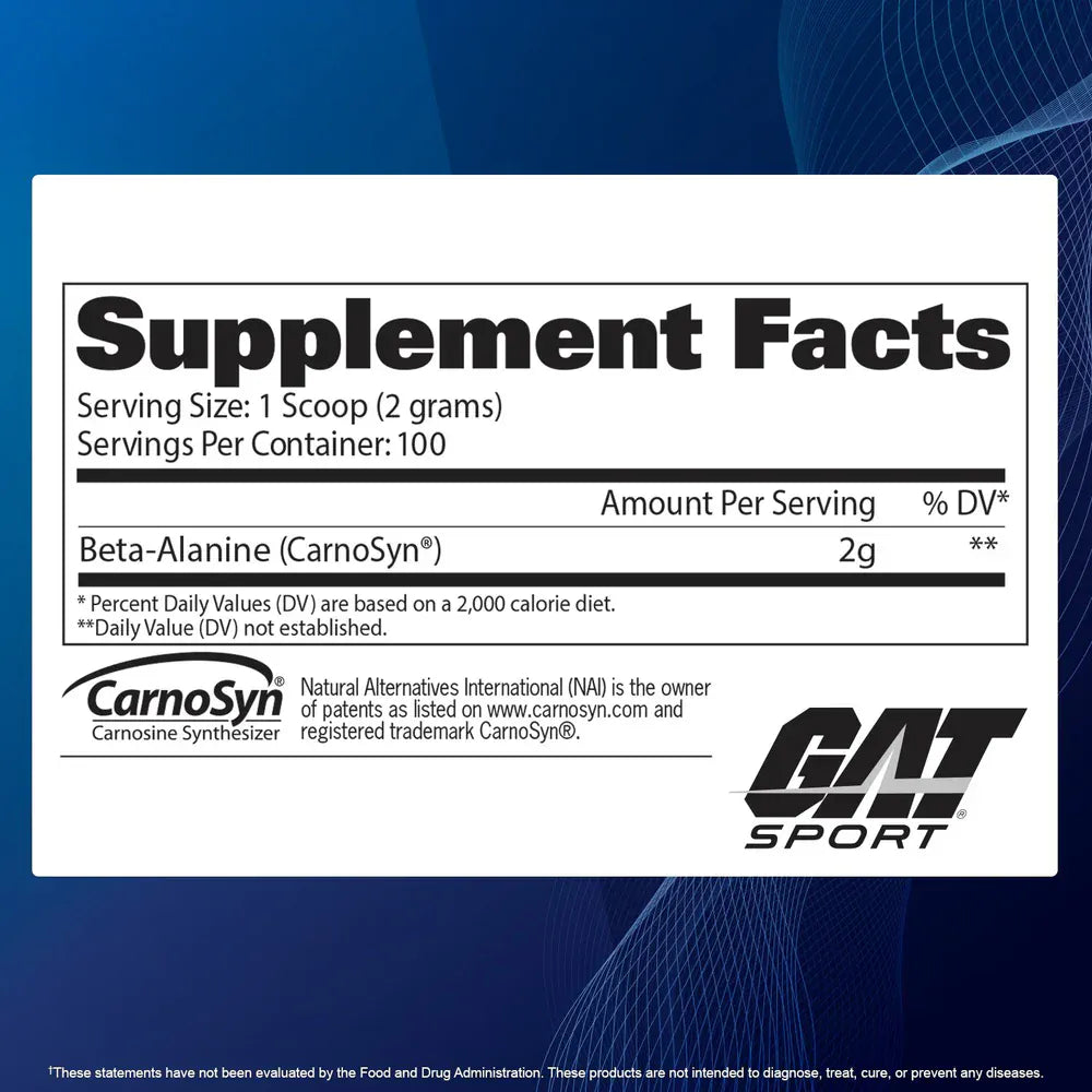 Betalanina Gat Sport 200Gr Beta-Alanine Pre Entreno