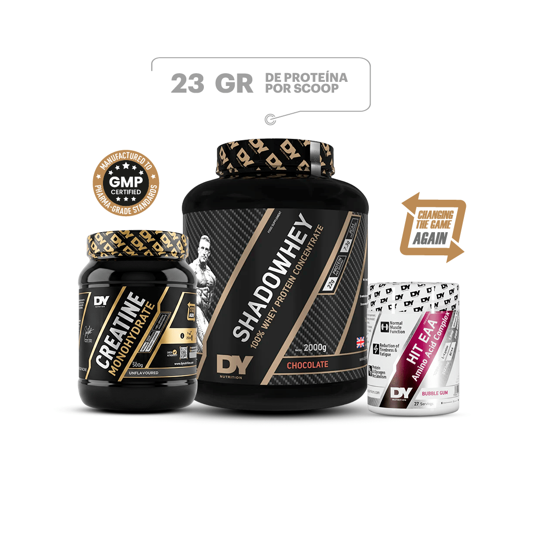 Shadowhey Protein Chocolate 2 kg DY + Creatina DY 500gr + HIT EAA Bubble Gum DY