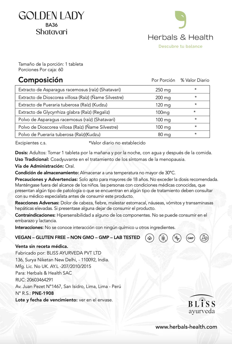 Golden Lady Equilibrio Hormonal Natural Mujer