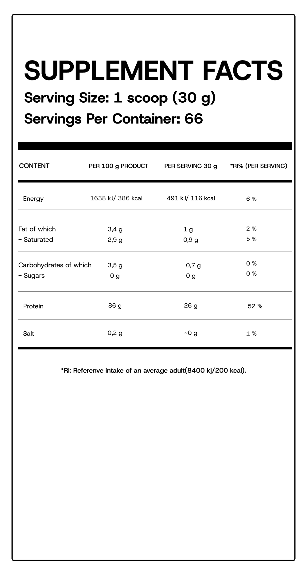 Información nutricional