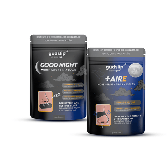 Tiras Nasales Gudslip Pack 30 unid + Cinta Bucal Gudslip Pack 30 Unid