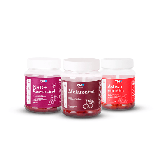 SEMANA DE LA SALUD : NAD RESVERATROL GOMITAS + Ashwaganda gomitas + Melatonina gomitas