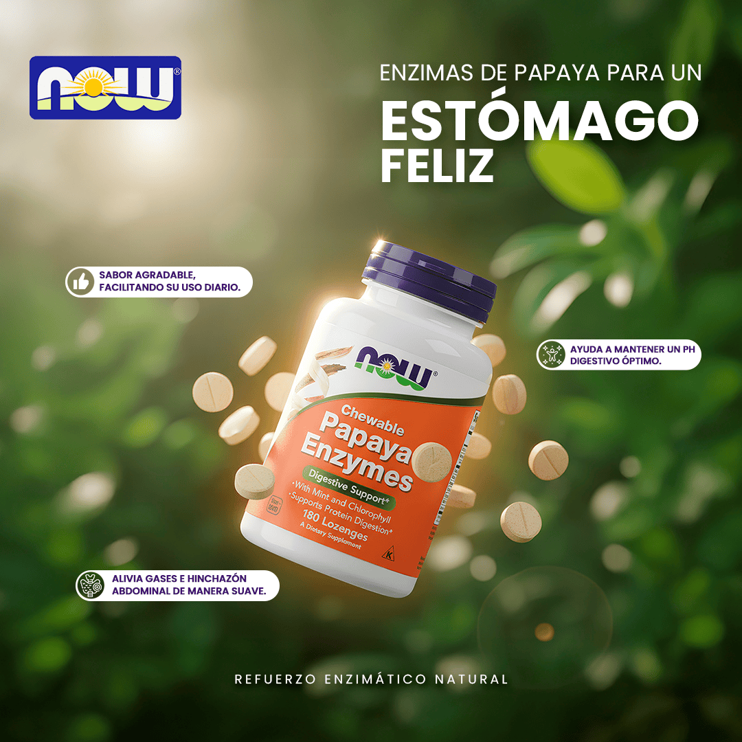 Enzimas de papaya masticable