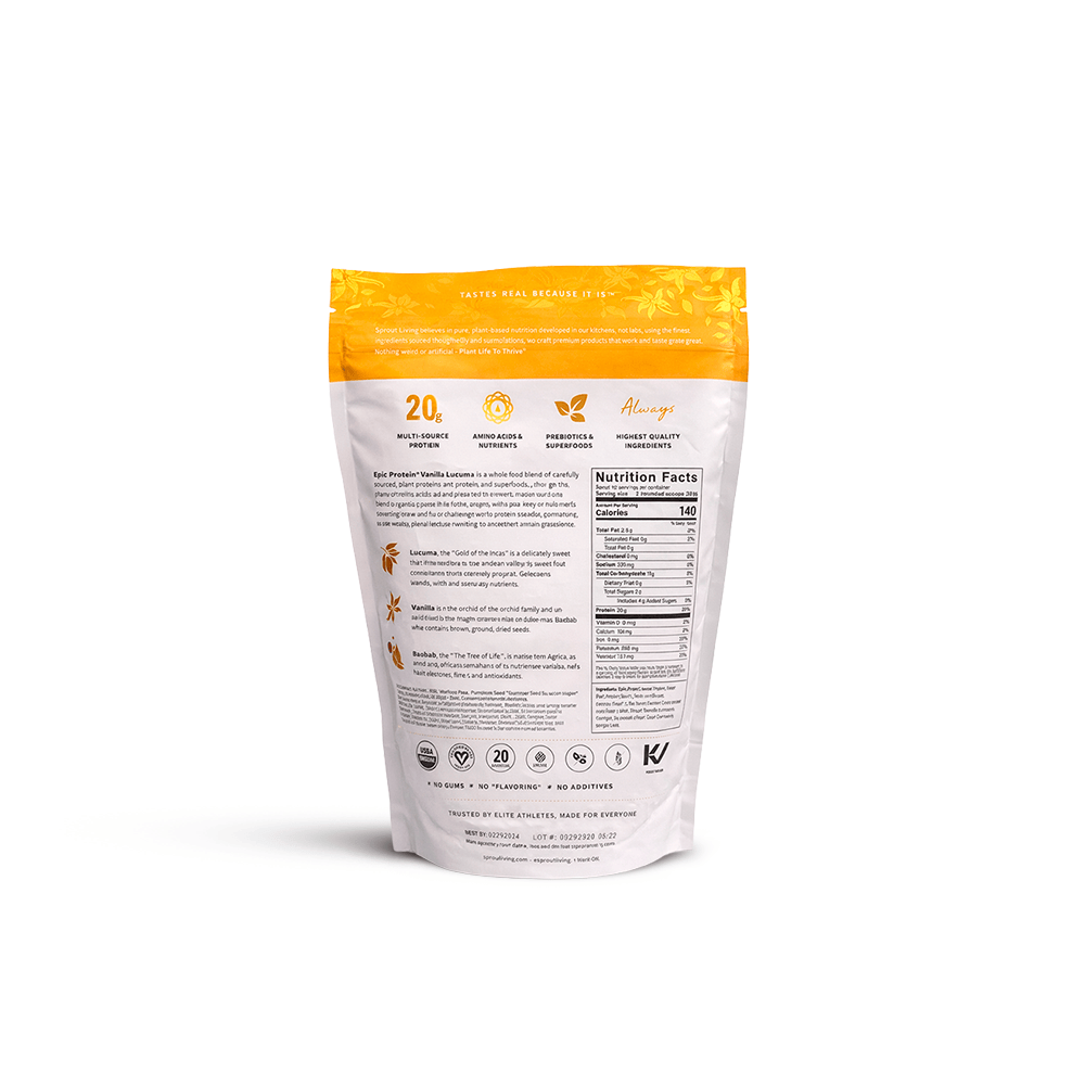 Proteína vegetal orgánica Epic Protein Vainilla Lucuma