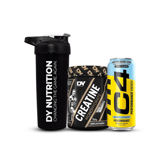 PROMO MONSTRUO: CREATINA 300 GR DY + SHAKER 700 ML DY (SUJETO A STOCK) + C4 LATA