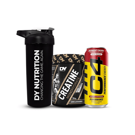 PROMO CYBER: Creatina 300GR DY + SHAKER 700ML DY(SUJETO A STOCK) + C4 LATA