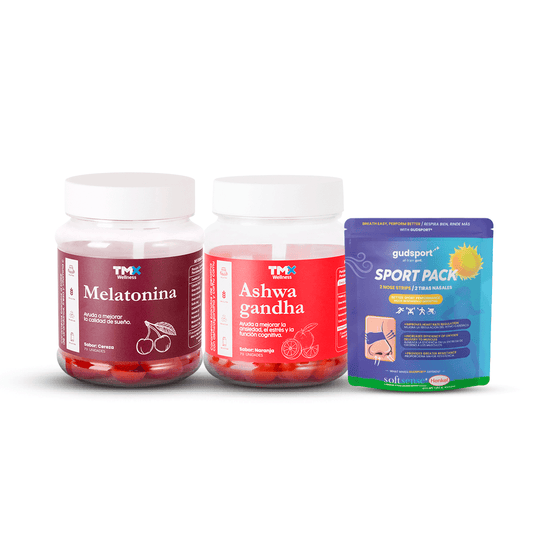 Melatonina + Ashwaganda + 2 tiras Nasales Gudsport de Regalo