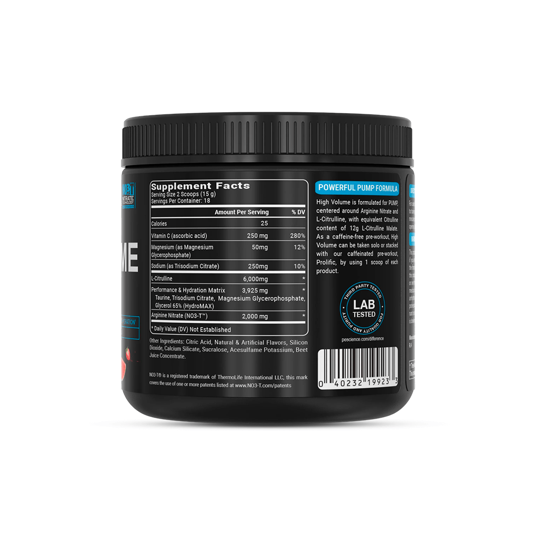 Pre Workout High Volume