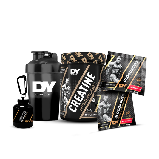 Cyber: Creatina 300Gr Dy + Shaker 400 Ml + Llavero Proteina + 2 Samples De Blood&Guts