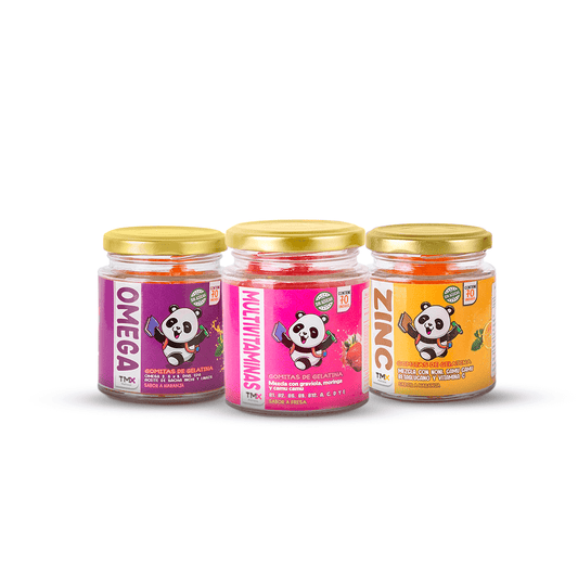 SEMANA DE LA SALUD: 3x2 Gomitas para niños zinc/omega/multivitamínico