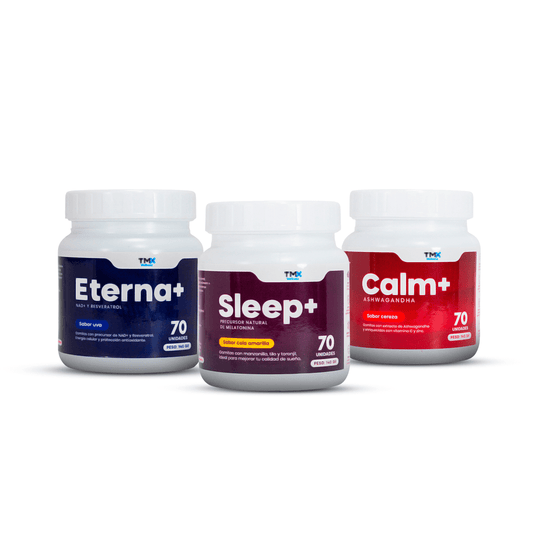 PROMO WELLNESS: NAD RESVERATROL GOMITAS + ASHWAGANDHA GOMITAS + MELATONINA GOMITAS