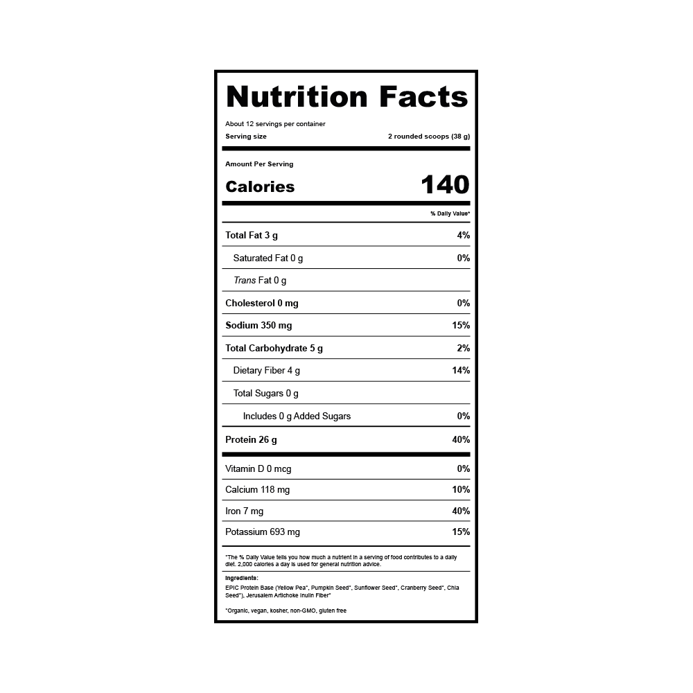 Proteína vegetal orgánica Epic Protein Original