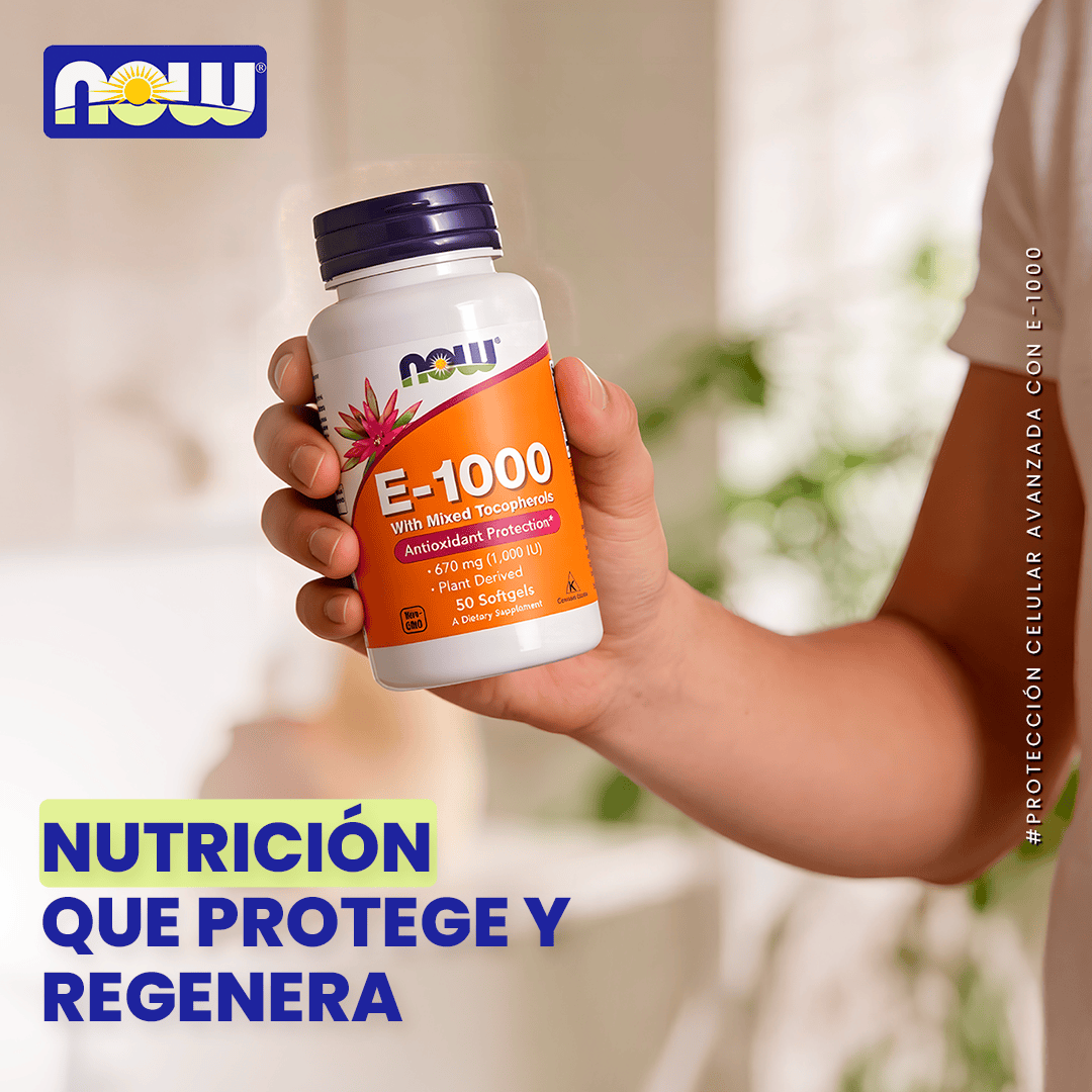 Vitamina E 1,000 IU con antioxidantes naturales NOW