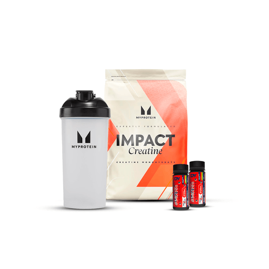 PROMO CYBER: Creatina 500gr Mp + Shaker Mp 600 ML + 2 Und Shots M6teen