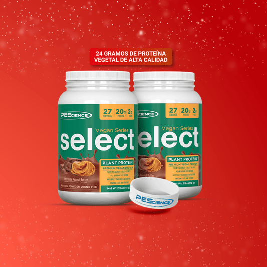 PROMO FIT: La segunda a 60% OFF pescience Select Vegan PROTEIN Chocolate 918 Gr + PULSERA PESCIENCE