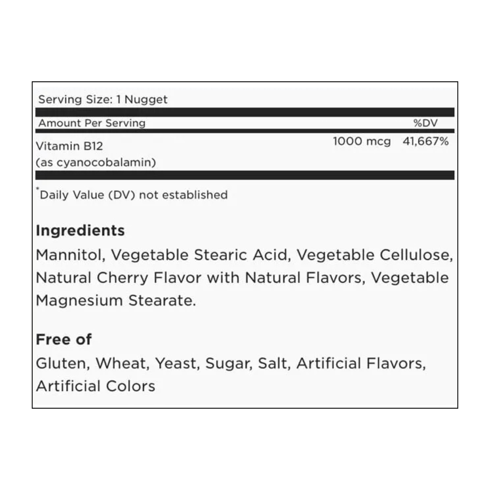 Vitamina B12 1000 mcg Nuggets Solgar