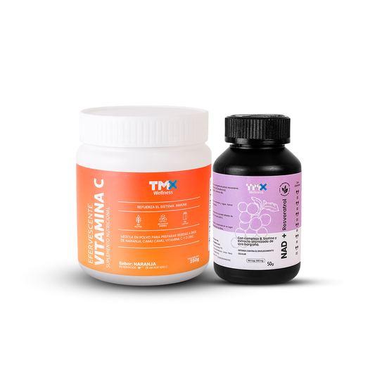 Mamá sin Límites: Vitamina C Efervecente + NAD Resveratrol 100 Caps
