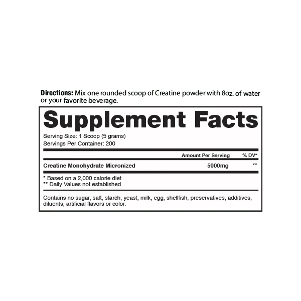 Creatine 100% Monohydrate