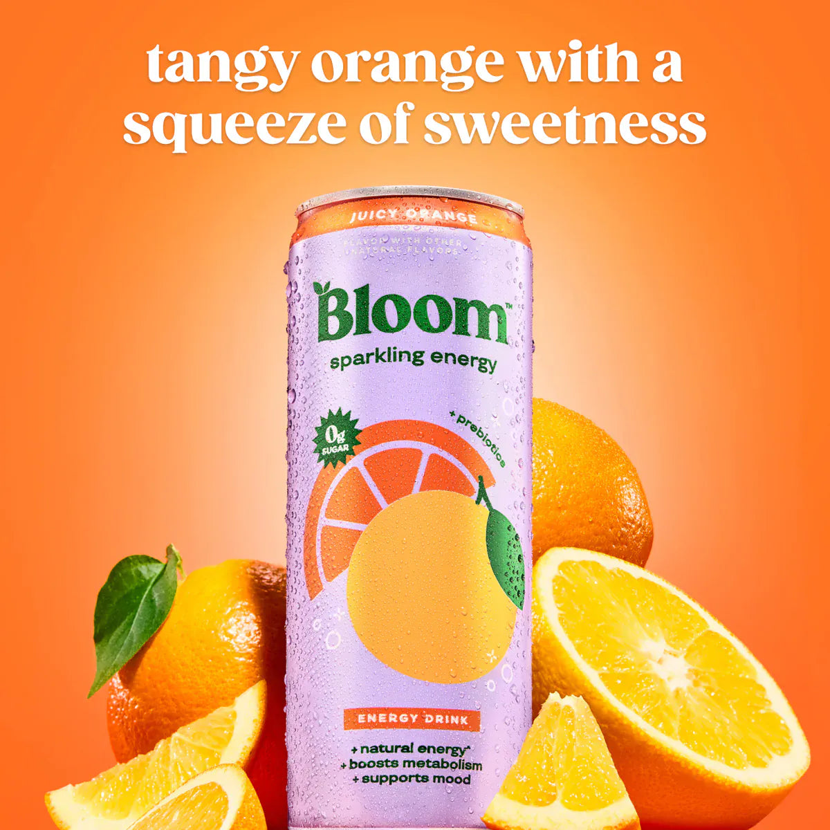 Bebida energética burbujeante Juicy Orange Bloom