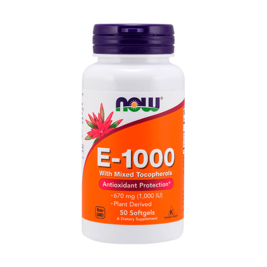 Vitamina E 1,000 IU con antioxidantes naturales NOW