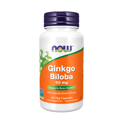 Energía cerebral Ginkgo Biloba 60 mg NOW