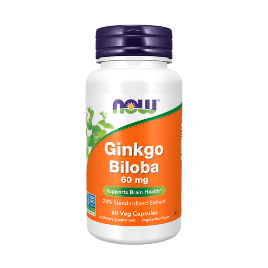Energía cerebral Ginkgo Biloba 60 mg NOW