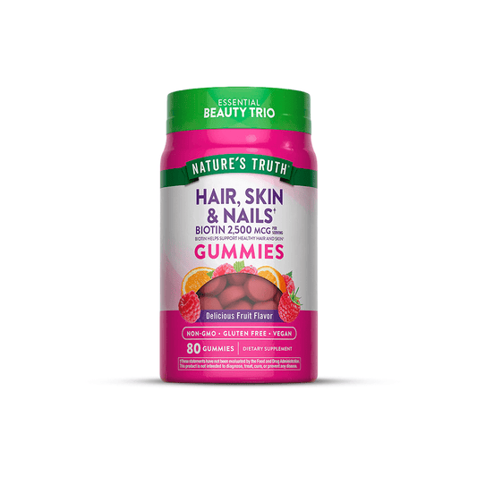 Cabello, Piel y Uñas con 2500 mcg de Biotina Gomitas Nature's Truth