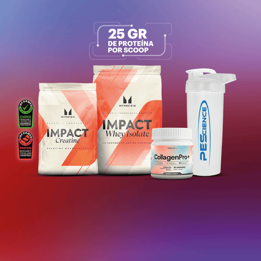 Isolate Lean Stack (Performance + Wellness): Impact Whey Isolate 1kg + Creatina MP 250g + Shaker Pescience 700ml + Gomitas CollagenPro+