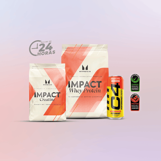 Pack proteína esencial: Impact whey protein 1kg + creatina 250gr Mp + Lata C4
