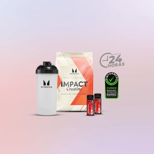 Pack fuerza y potencia: Creatina 500gr Mp + Shaker 600ml Mp + 2 shoots M6teen