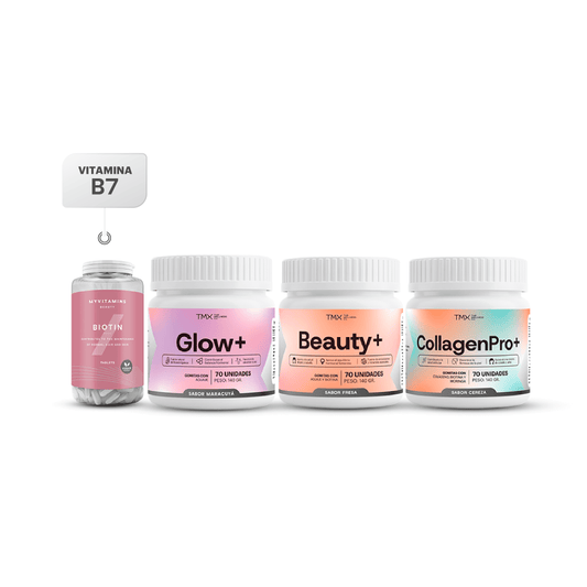 Biotina MyVitamins + Gomitas Glow + Gomitas Beauty + Gomitas CollagenPro