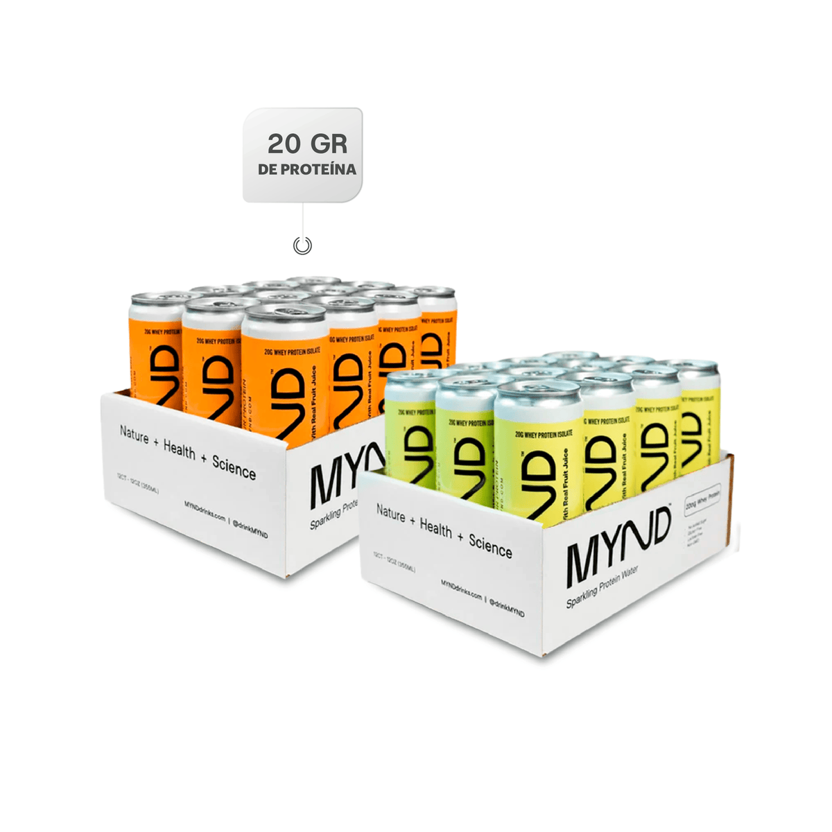 Pack x24 Latas MYND Sparkling Protein Water