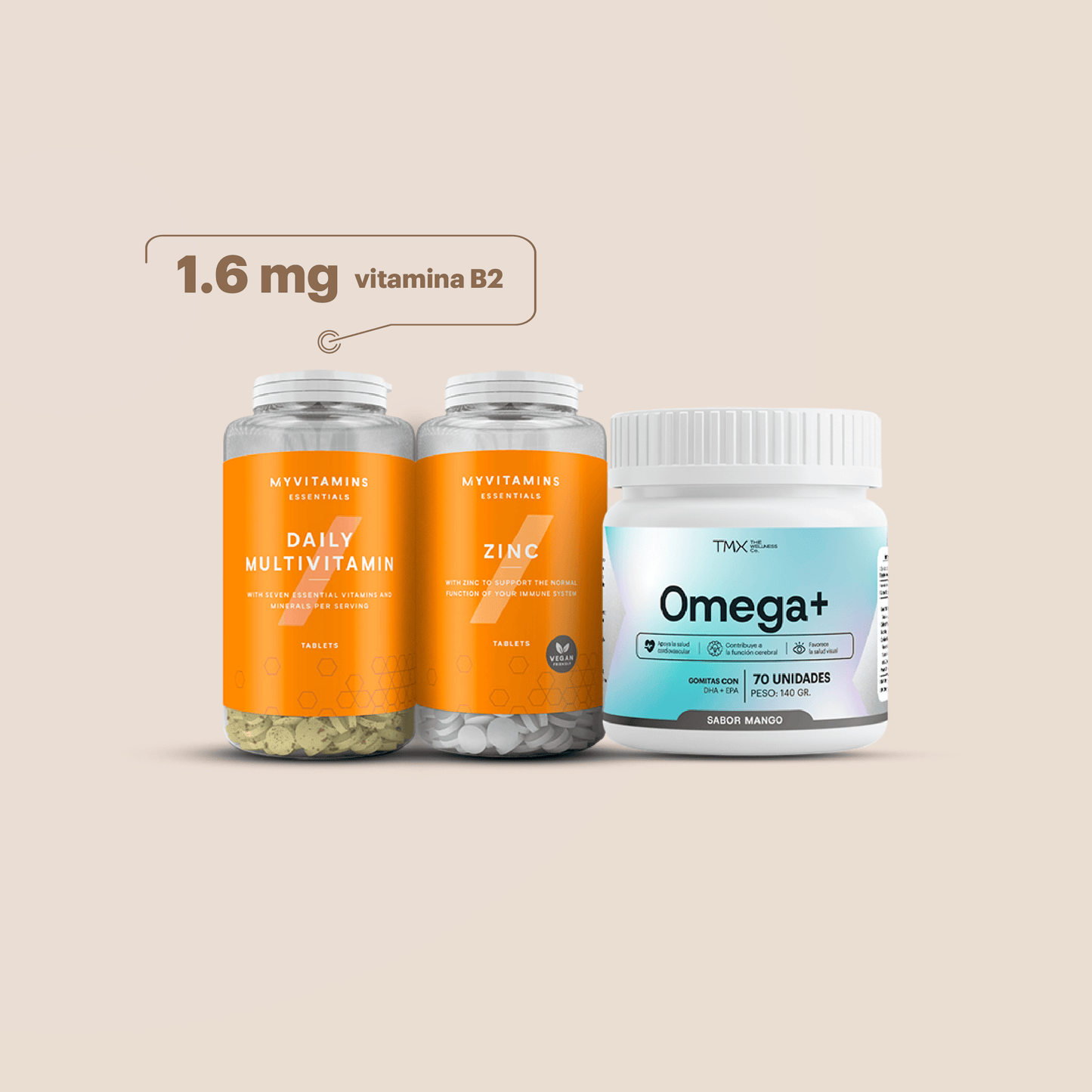 Daily Essentials: Daily Multivitamin MP + Zinc tab MP + Omega+
