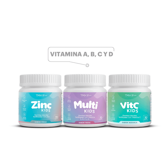 Vitamina C Kids + Zinc Kids + Multivitaminas Kids