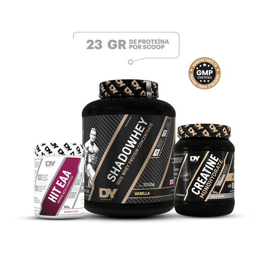 Shadowhey Protein Vainilla 2kg DY + Creatina DY 500gr + HIT EAA Bubble Gum DY