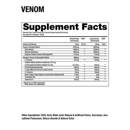 Venom Pre Workout Dragon Pharma