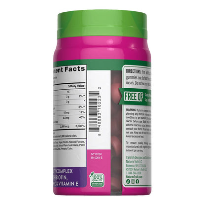 Cabello, Piel y Uñas con 2500 mcg de Biotina Gomitas Nature's Truth