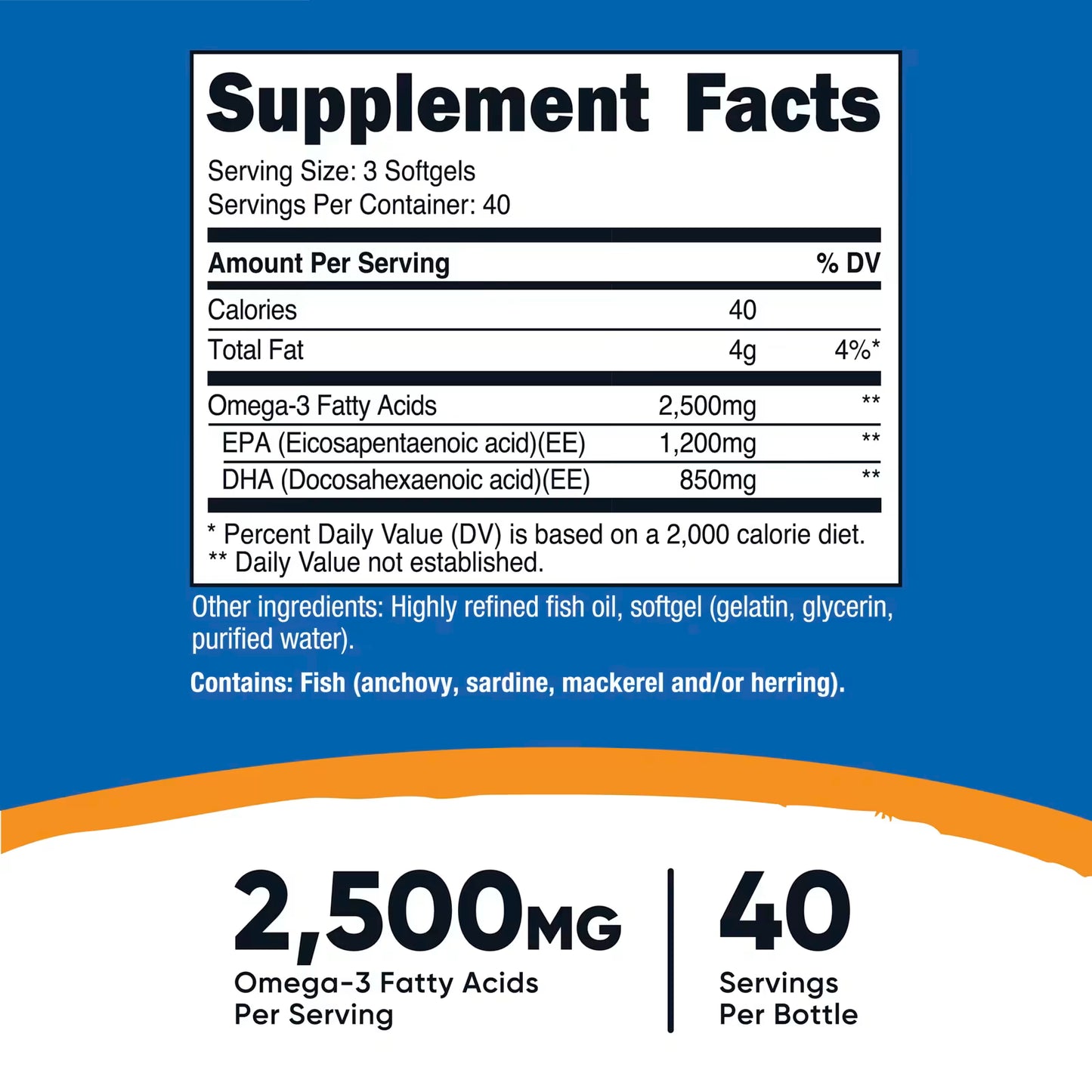 Omega-3 Softgels Nutricost