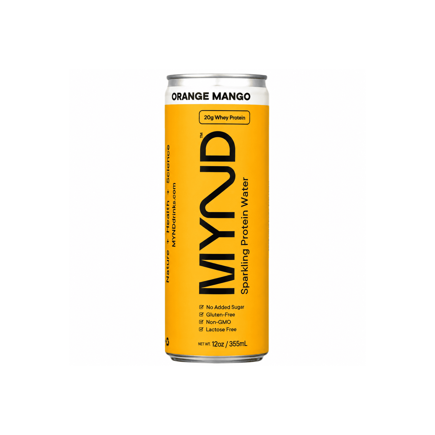 Pack 12 Latas de proteína espumosa Mynd Mango naranja