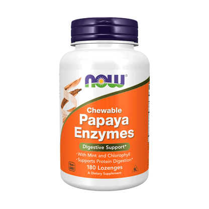 Enzimas de papaya masticable NOW