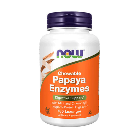 Enzimas de papaya masticable NOW