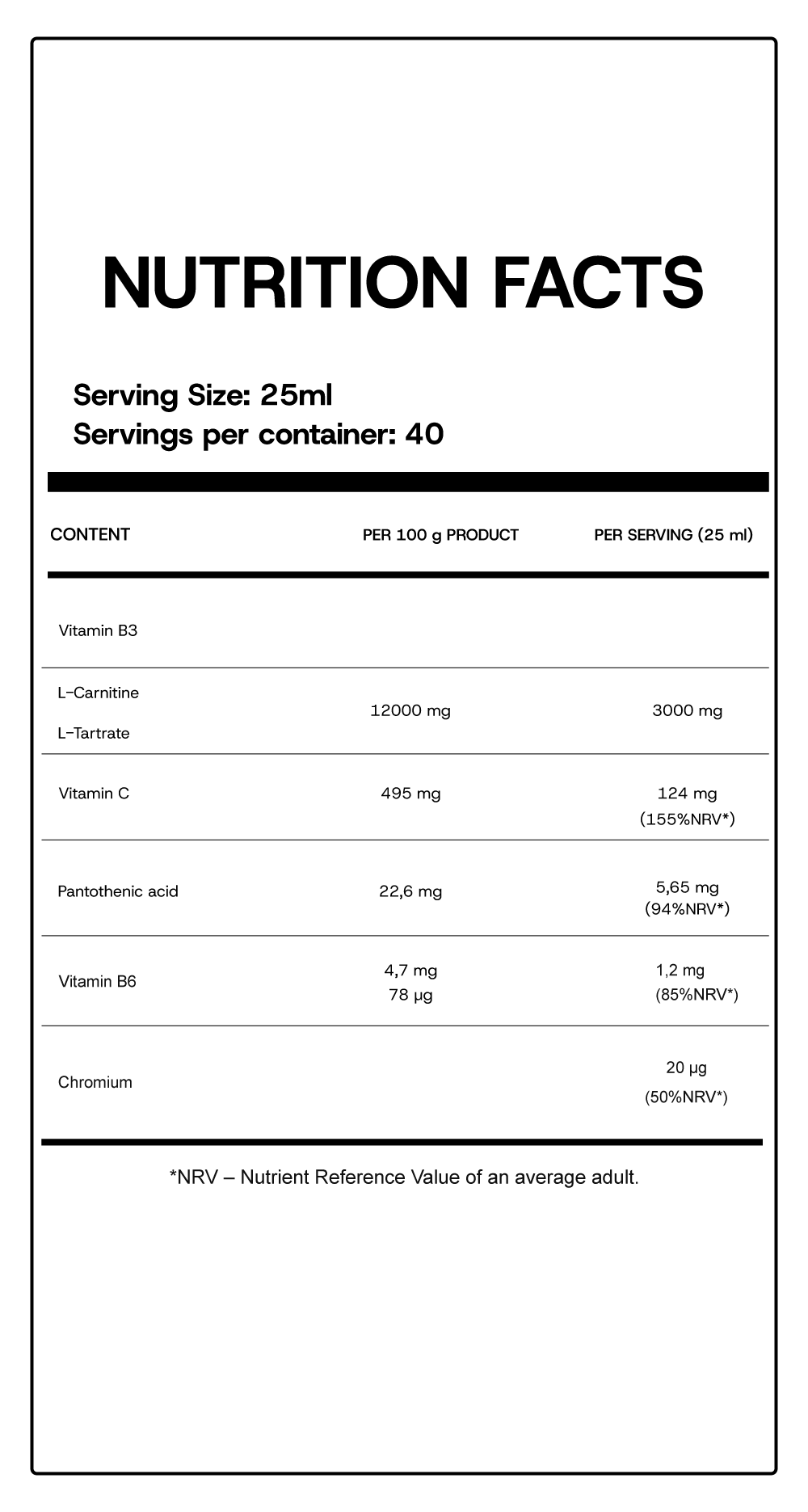 Información nutricional