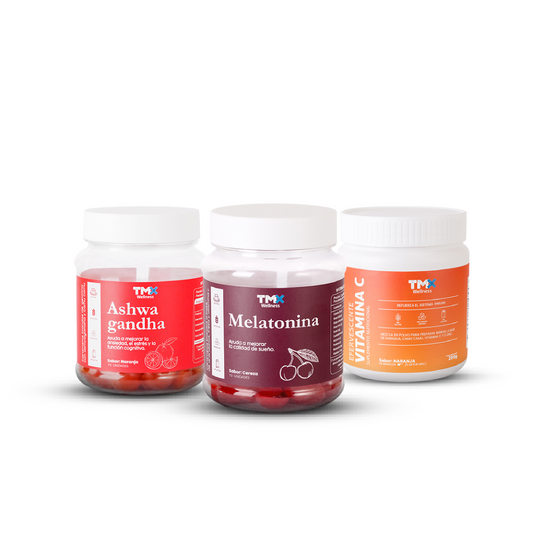 Melatonina + Ashwaganda Gomitas + Vit C Efervescente