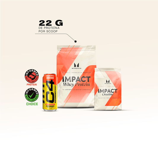 PROMO FIT: Impact whey Protein 1kg + Creatina 250gr MP + Lata C4 Cellucor