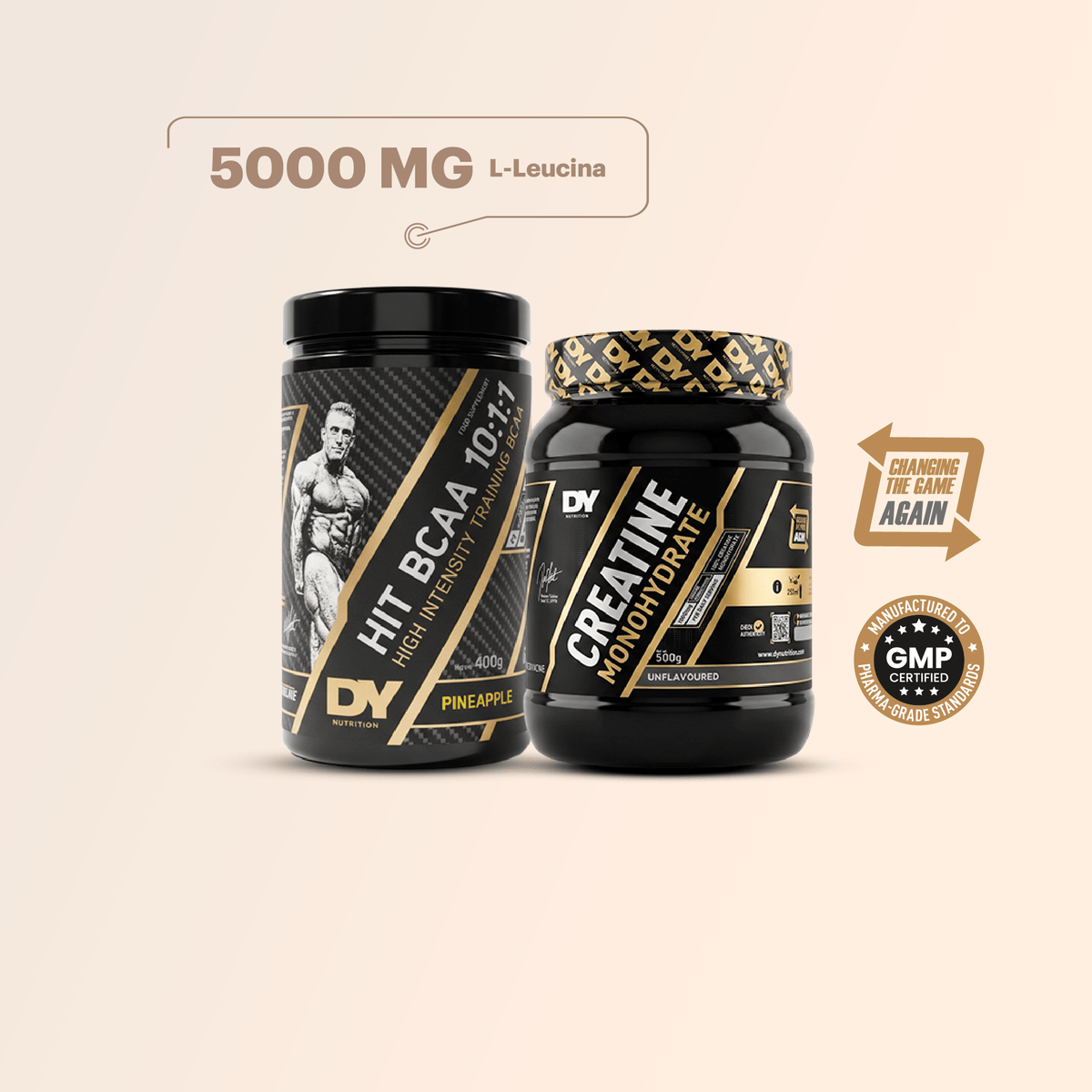 Doble Performance: Creatina 500g DY + HIT BCAA 400G