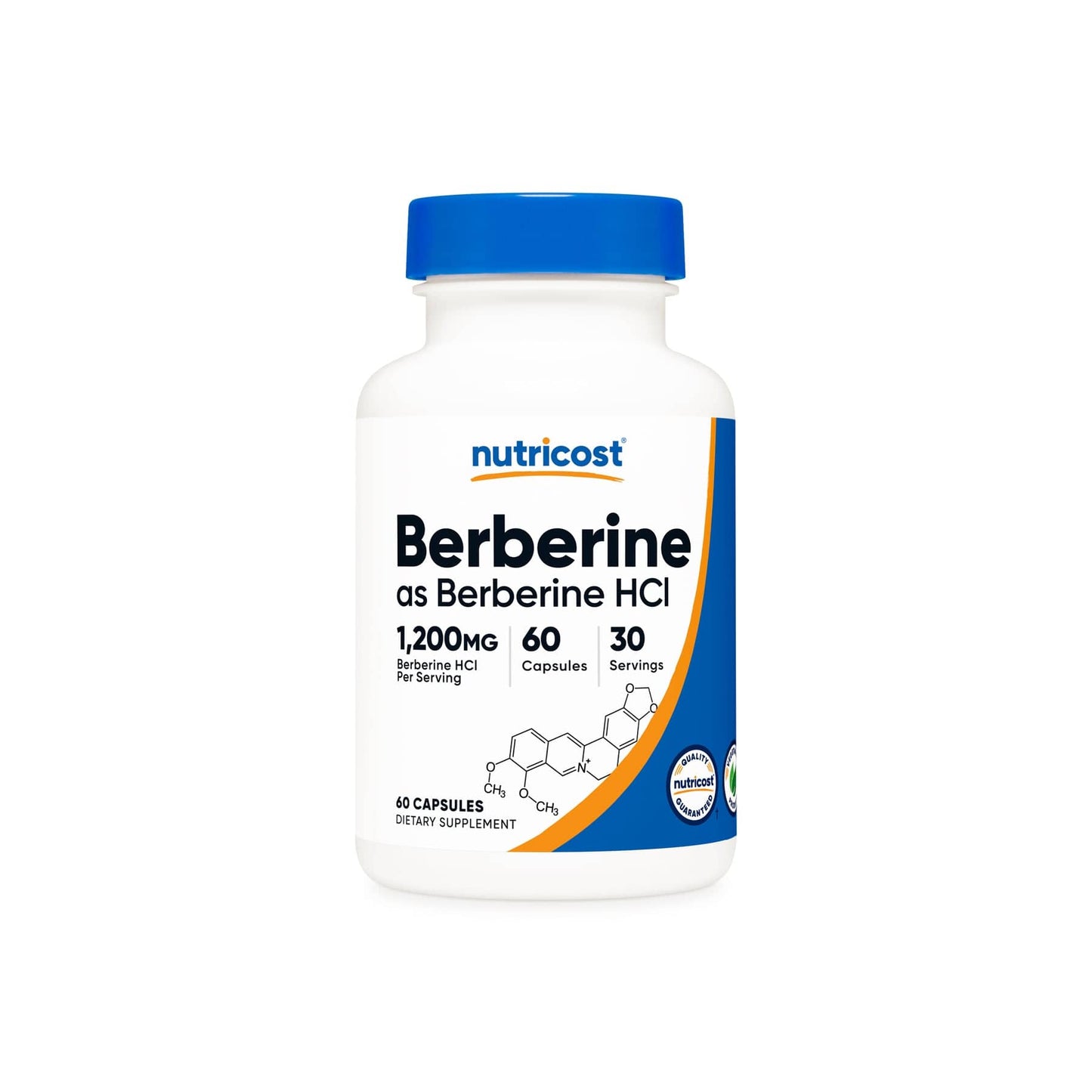 Berberina 1200 mg Nutricost - vista frontal
